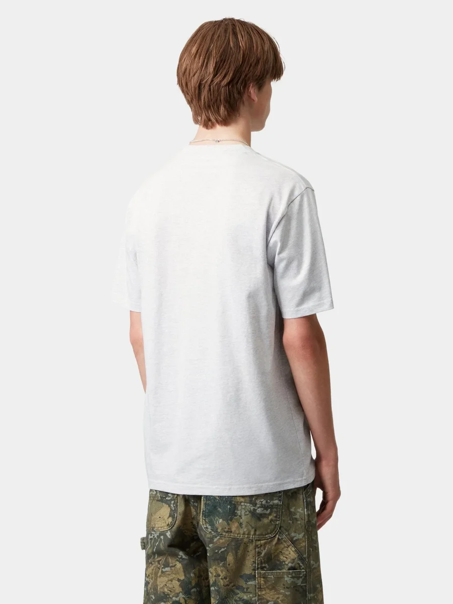 T-Shirt Carhartt WIP S/S Script Cinza/Bordô - Image 3