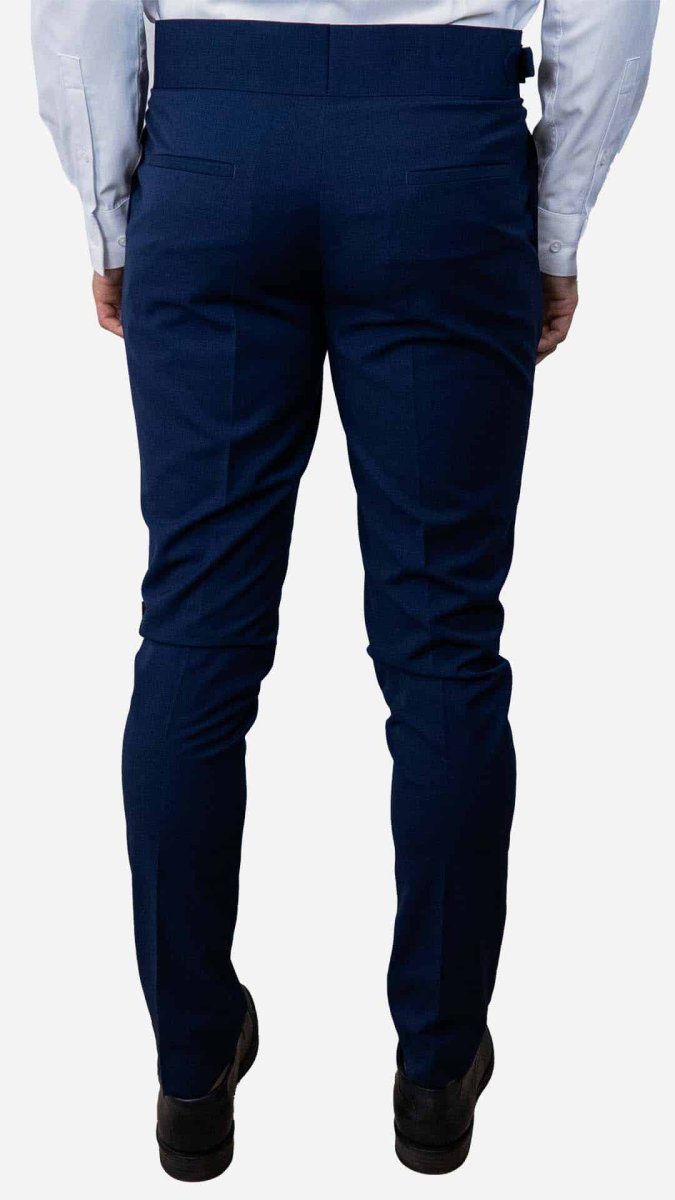 Calça de fato navy com fivela - Image 6
