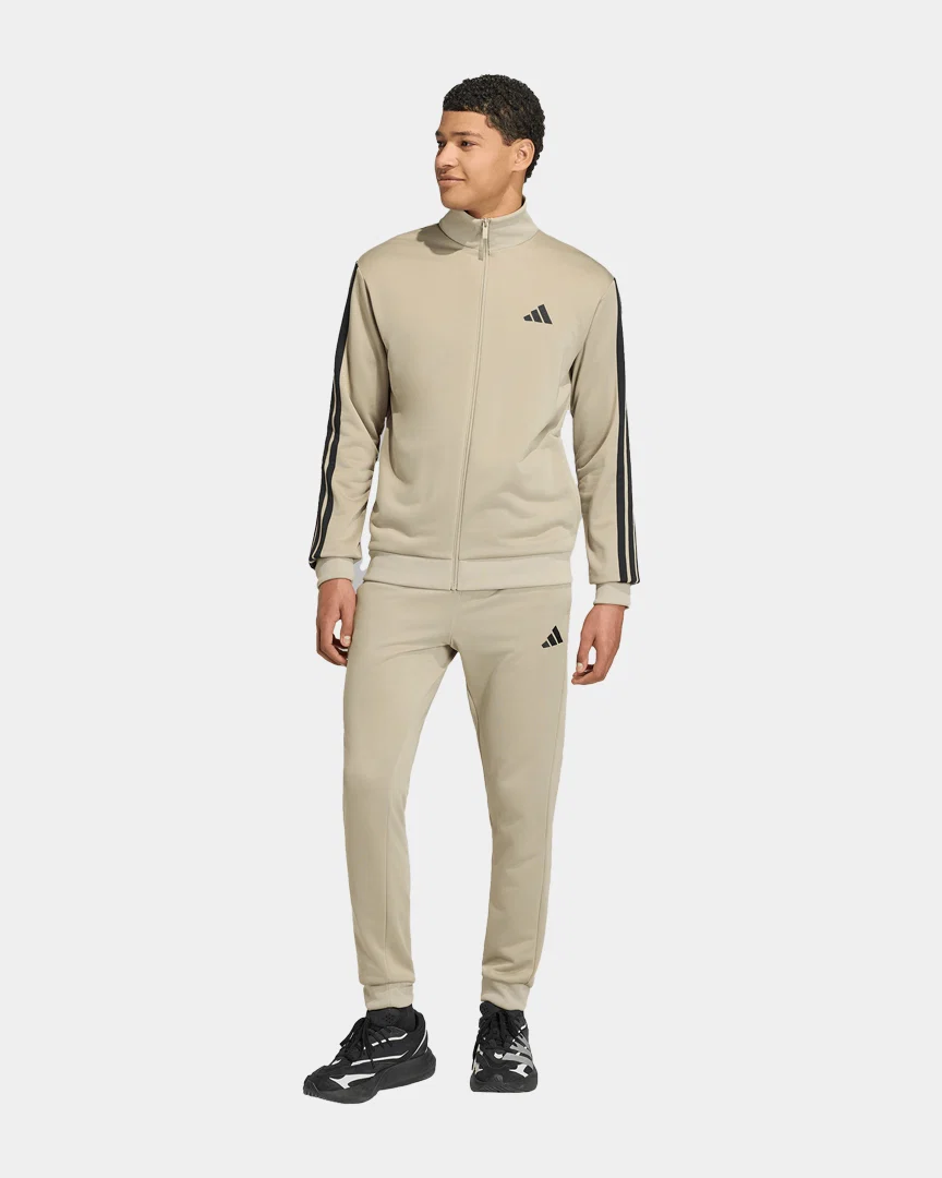 Fato de Treino Homem Adidas French Terry 3S Verde - Image 2