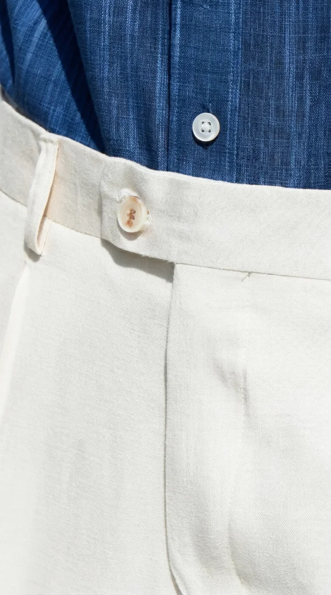 Fato Slim Creme em Linho & Rayon Premium - Image 7