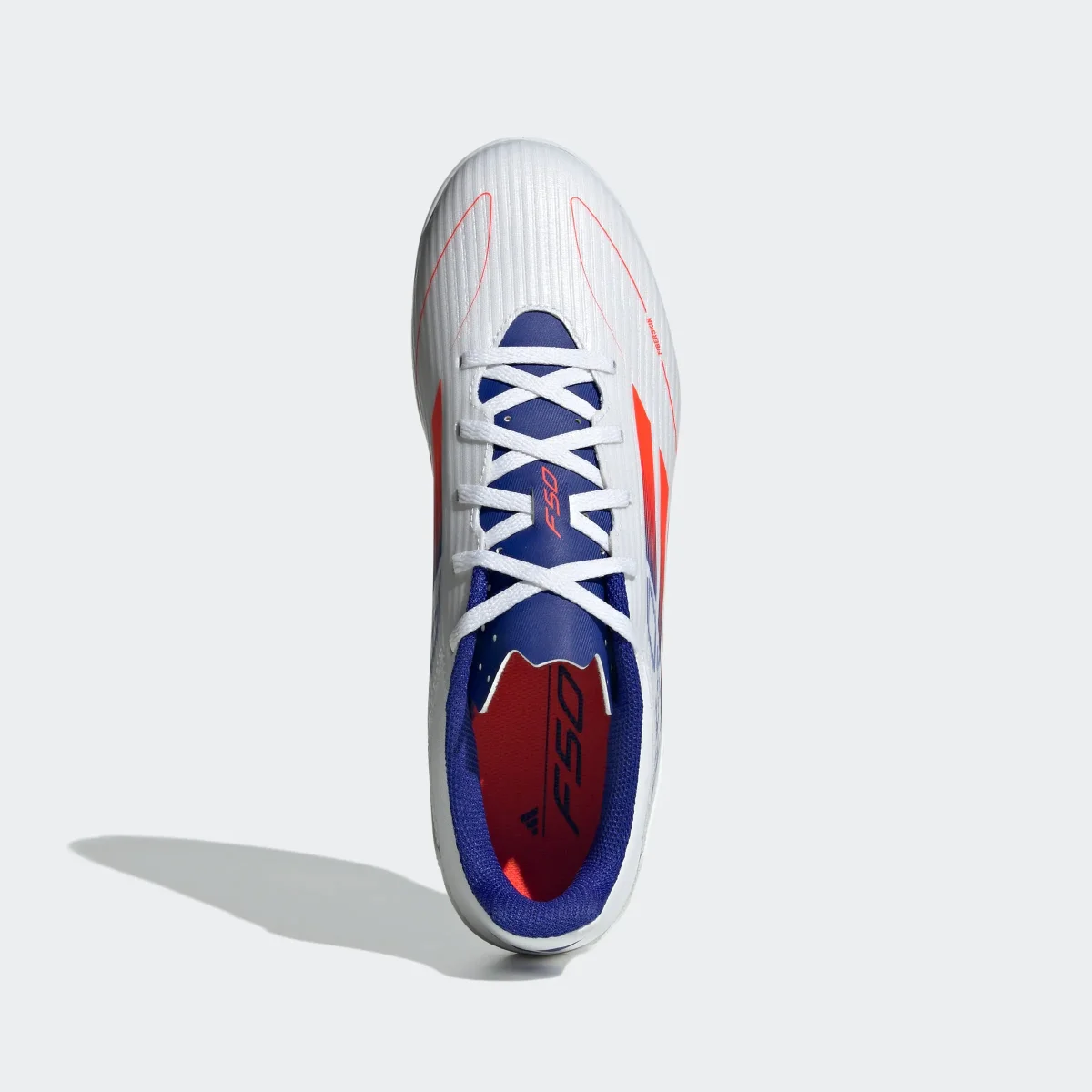Sapatilhas Futsal Adidas F50 Club IN Branca/Azul/Vermelho - Image 3