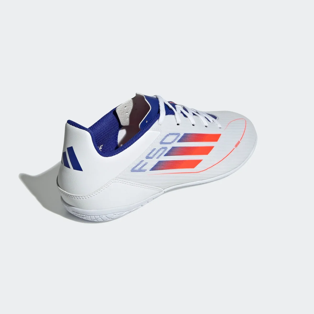 Sapatilhas Futsal Adidas F50 Club IN Branca/Azul/Vermelho - Image 6