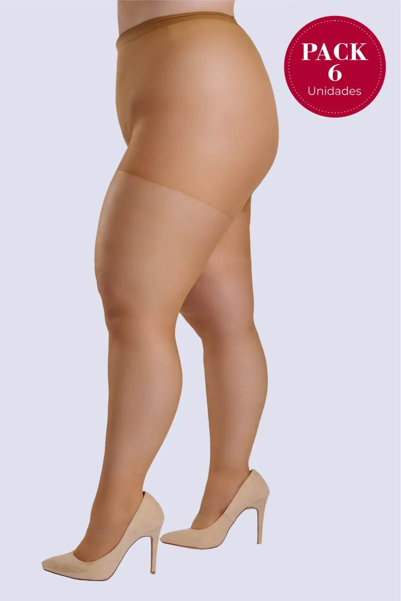 PACK 6 Collants Lycra Brilho Plus Size - Image 4