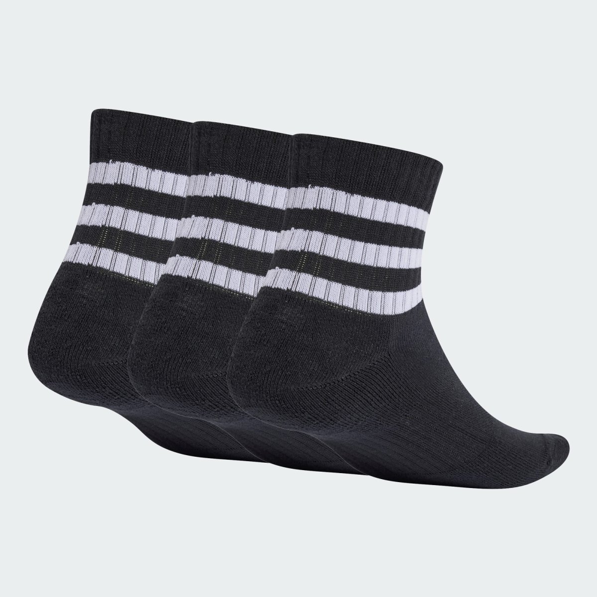 Meias Almofadadas até o Tornozelo Adidas 3P Preta/Branca - Image 3