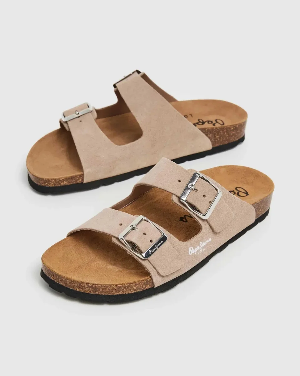 Sandálias Pepe Jeans Oban Suede Bege - Image 4