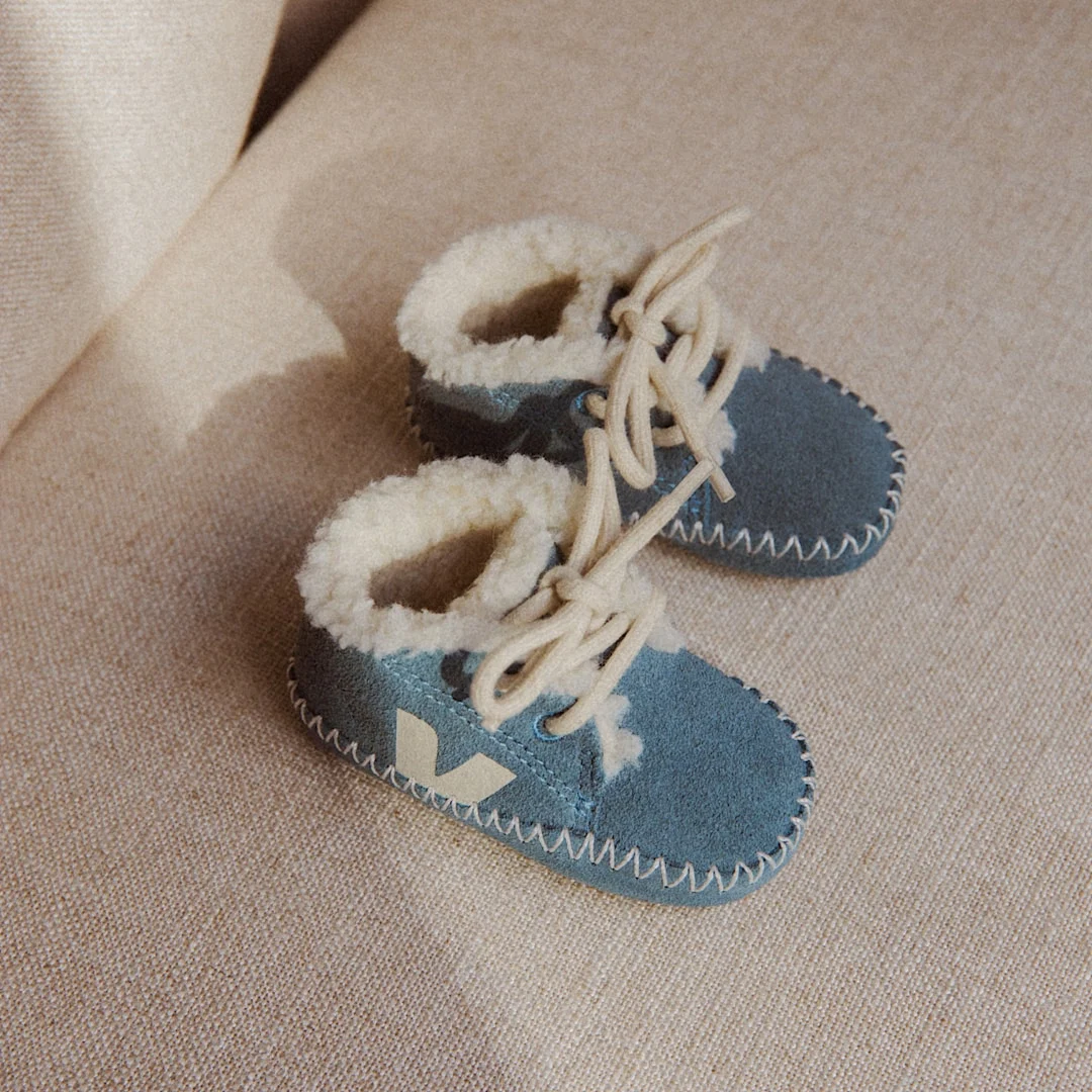Sapatilha Veja Bebé Winter Light ZZ Suede Azul - Image 4