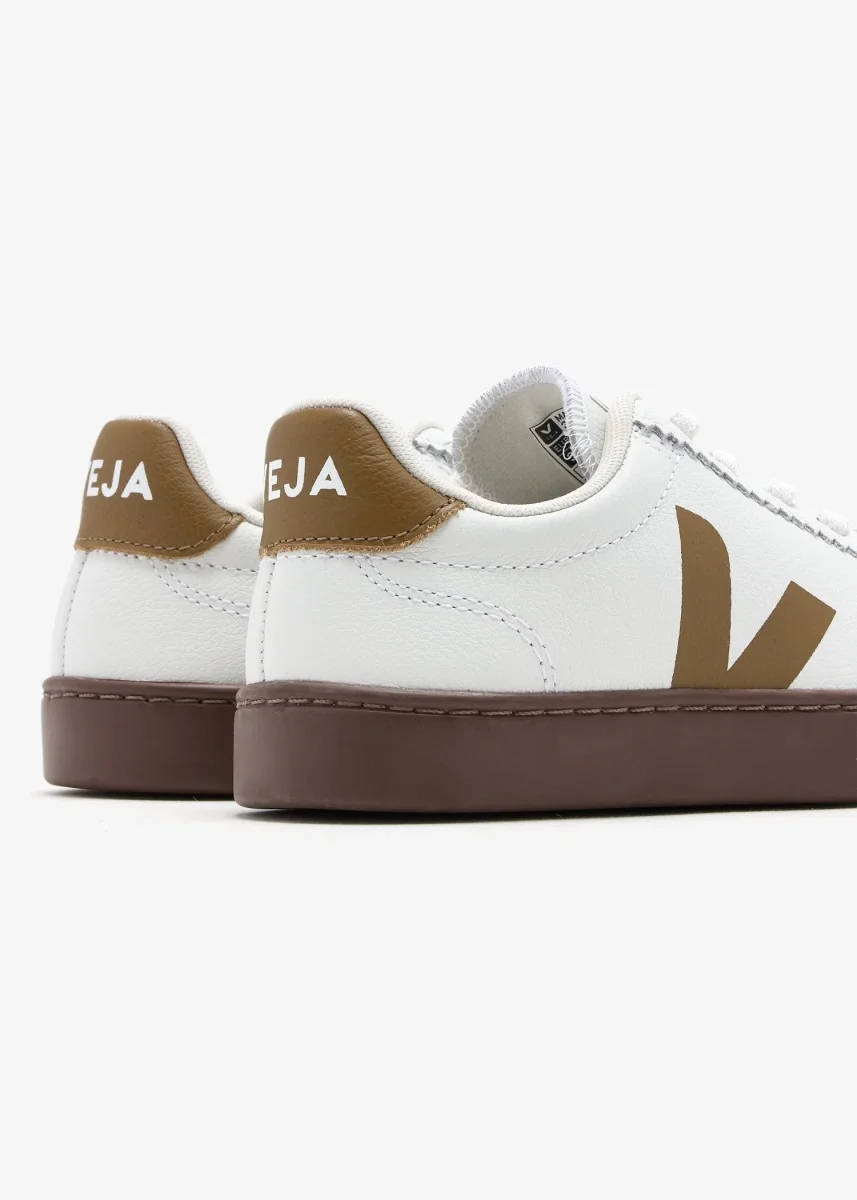 Sapatilhas Criança Veja Small Volley O.T Leather Branco/Castanho - Image 3