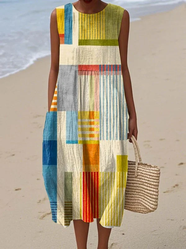 Eve™ Vestido Midi Geométrico - Image 2