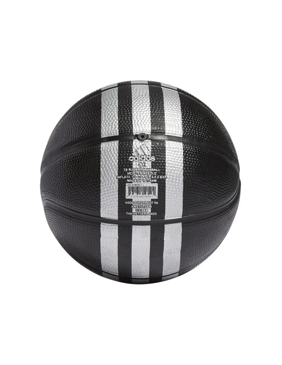 Mini Bola de Basquetebol Adidas 3S Preta - Image 3